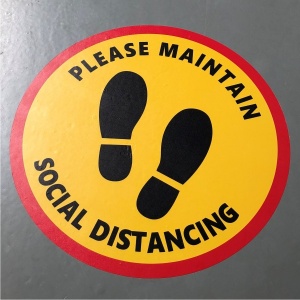 Social Distancing Floor Markings - Circular